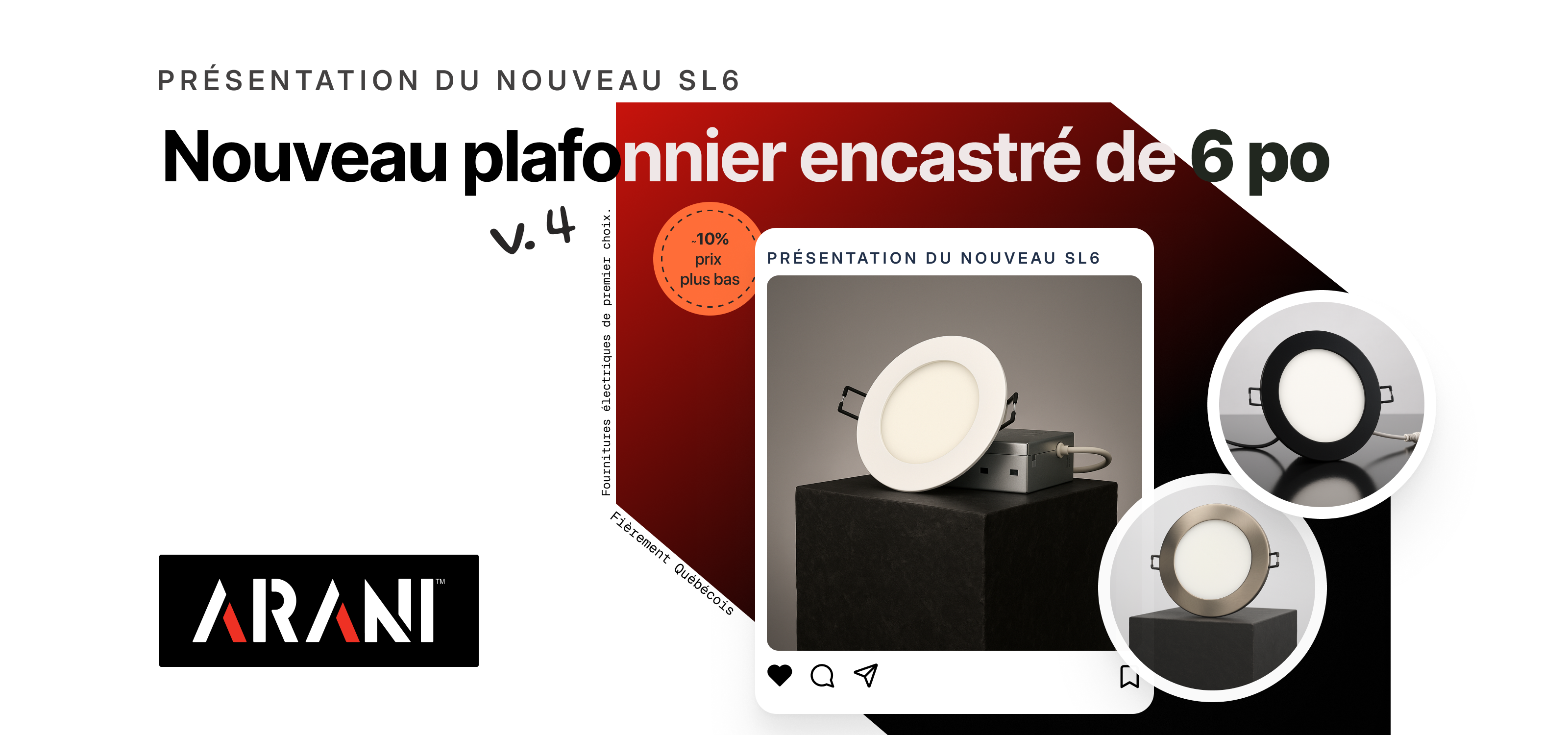 Présentation du nouveau plafonnier encastré de 6 po – Famille SL6