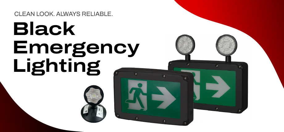Black Emergency Lighting