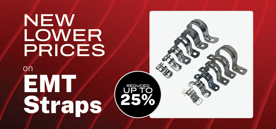 New lower prices on EMT straps - reduced up to 25%