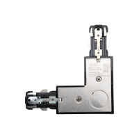 LED track L-connector back view Black