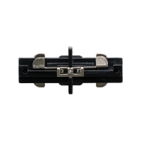 LED track straight joiner back view Black