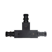 LED track T-connector front view Black