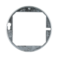 Back view of the Arani ED-OEX-OBEX octagon box extension ring showing the flat mounting face and keyhole slots