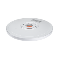 Back of Arani CL12 12 in. LED surface mount ceiling light showing mounting plate, product label and quick-connect wiring connect
