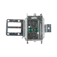 Arani 3104-KSSX gangable bubble steel stud box, 2-1/2 in deep, knockouts, front view