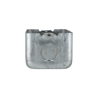 Arani 1110-R utility box extension ring, 1-7/8 in deep, knockouts, top view with single knockout on narrow end wall