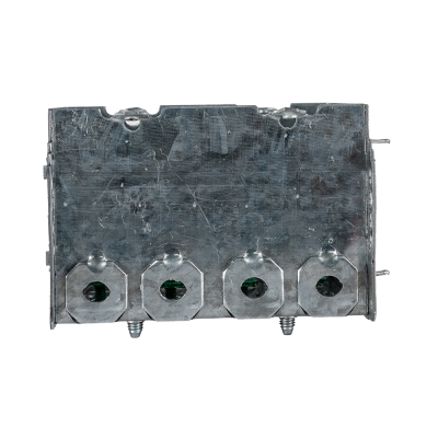 Arani 2104-LLE-2 2-gang device box, 2-1/2 in deep, NMD90, top view with four cable clamp entry holes