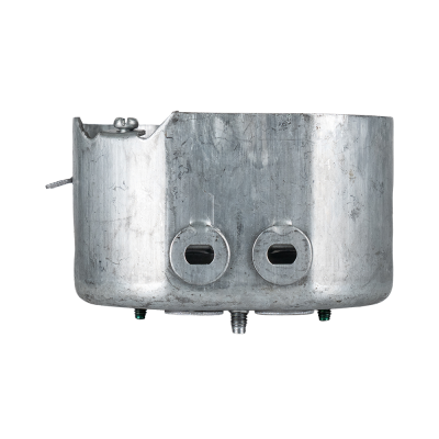 Arani 54171-L octagon junction box, 2-1/8 in deep, NMD90, side view with two oval side knockouts