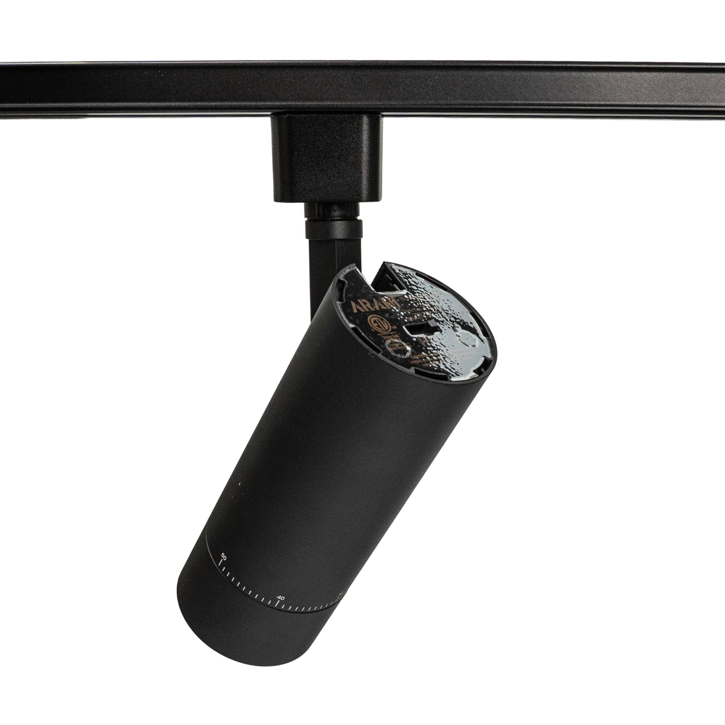 Black LED track head back view