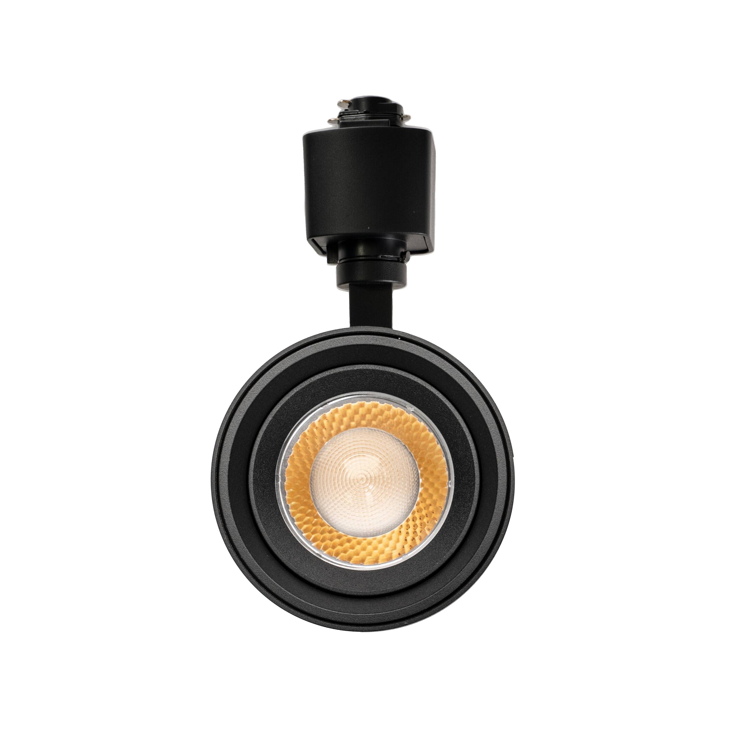 Black LED track head lens