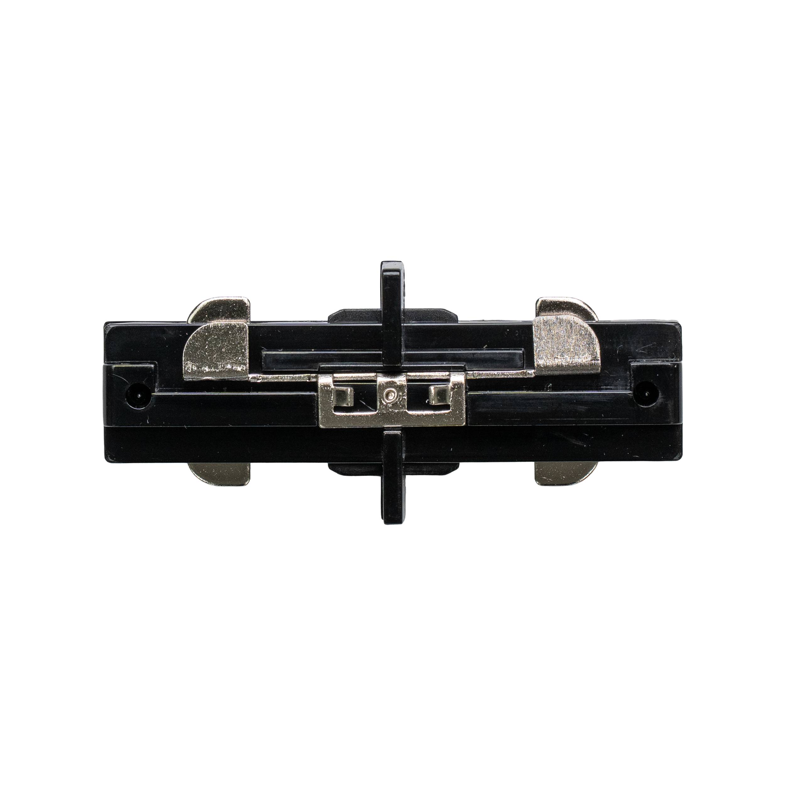 LED track straight joiner back view Black
