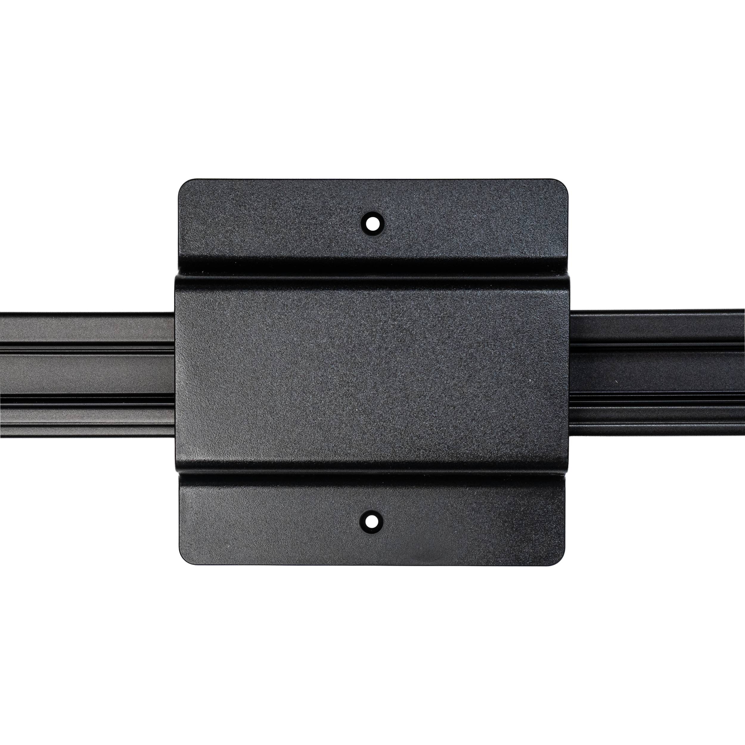 LED track canopy installed on track Black