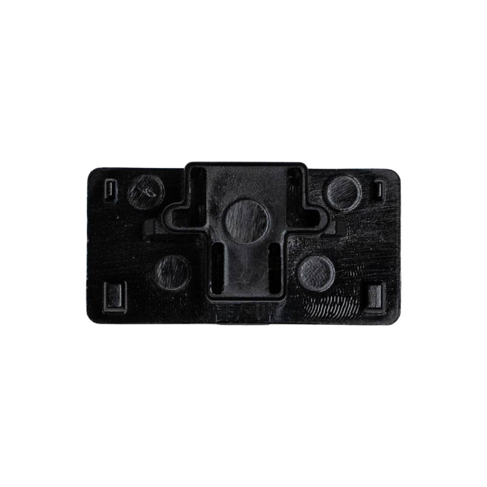 LED track end cap back view Black