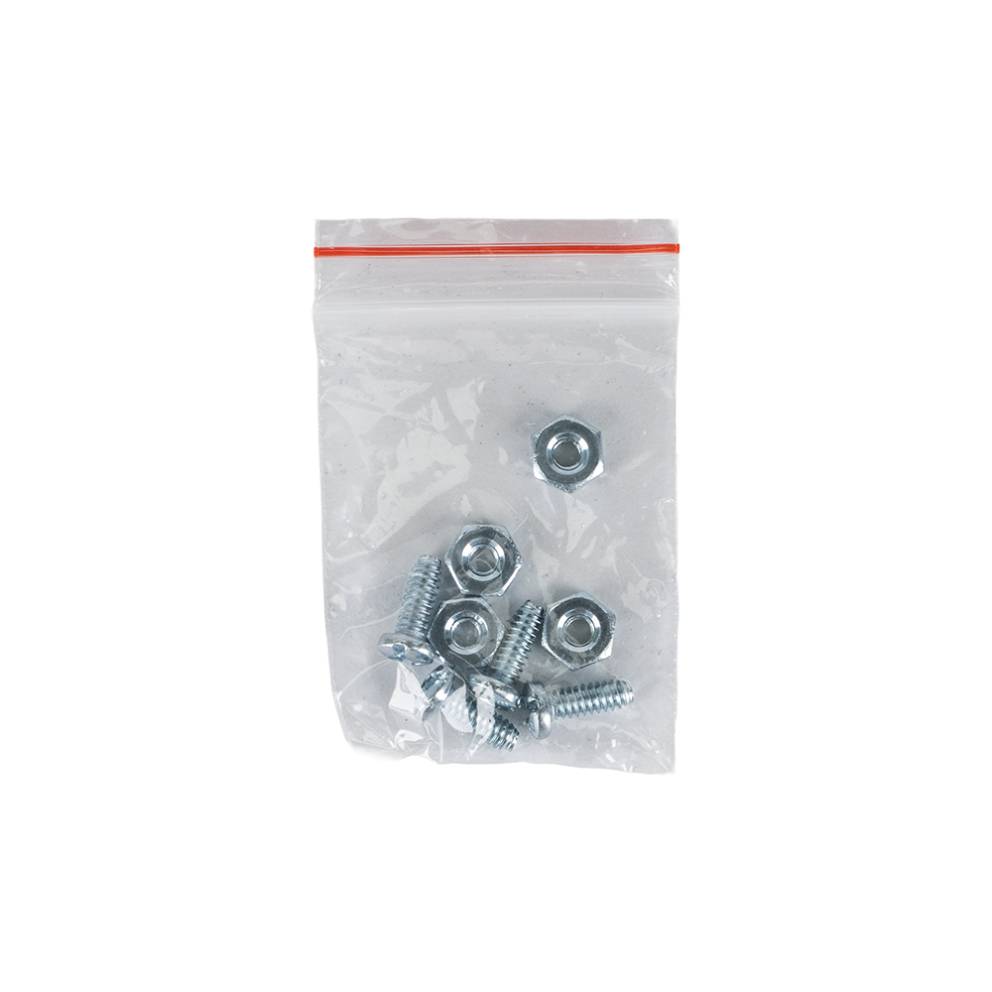 Mounting hardware bag included with the Arani ED-SBC-8369 square cover, containing screws and nuts