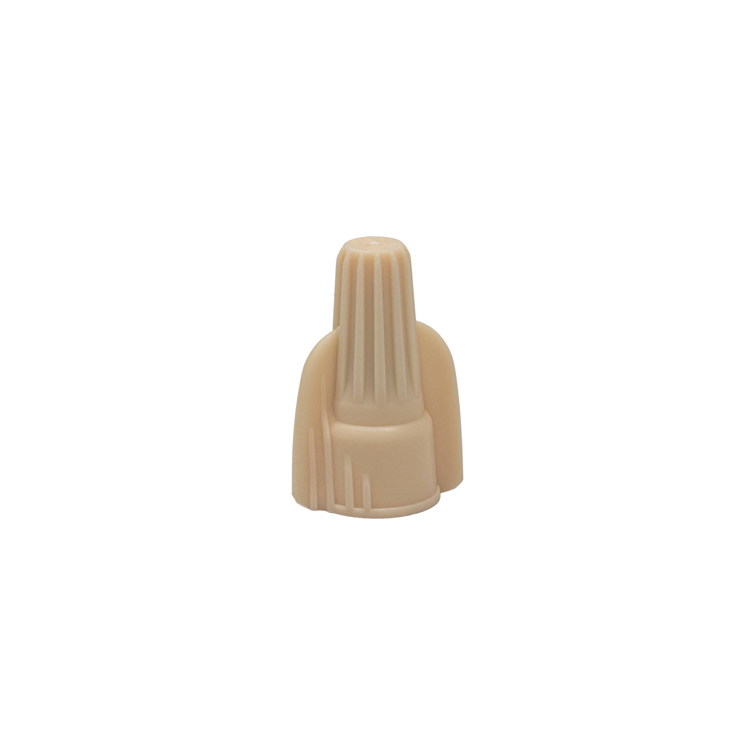 Arani TC-22-8-BE-V2 beige winged twist-on wire connector, side view