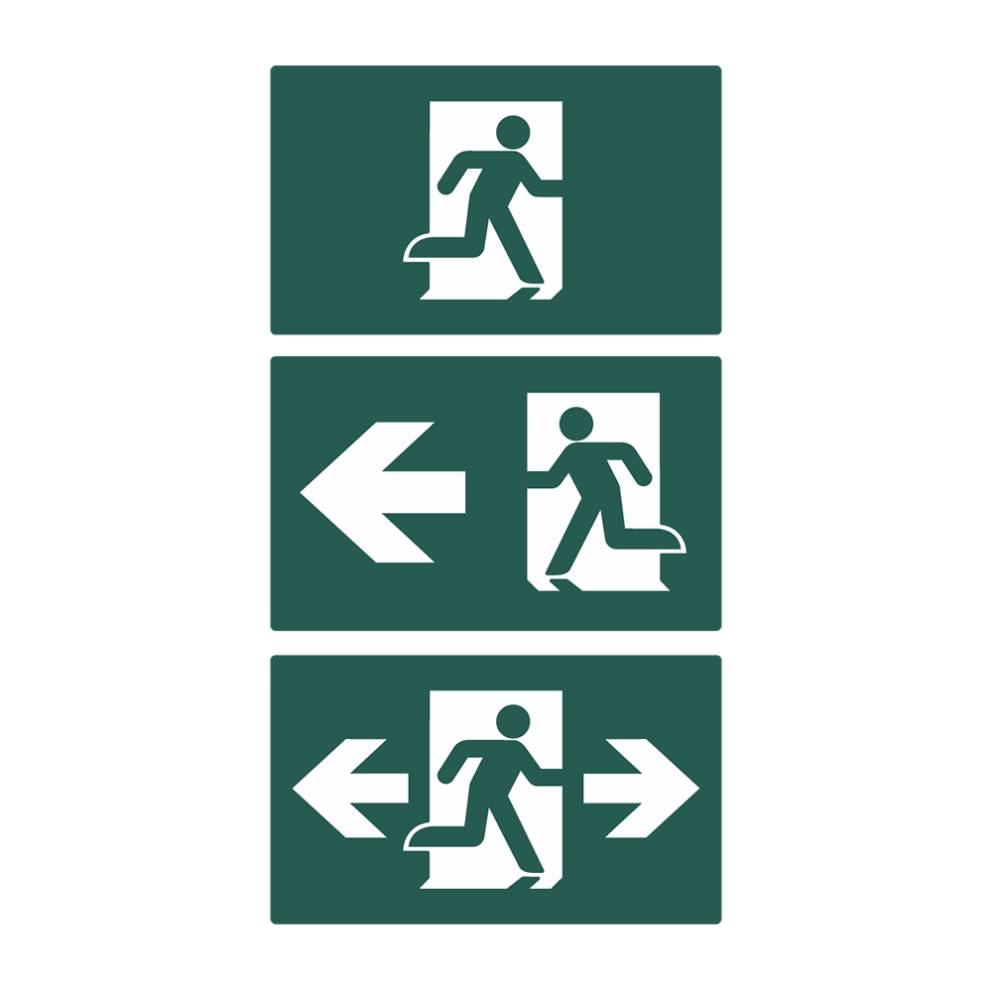 Combo Running Man Sign | 2 Head | 36W Battery backup | 5W | 120-347V | V1-image