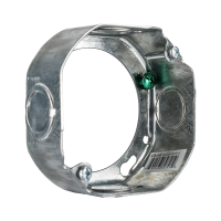 Bague de rallonge octogonale Arani ED-OEX-55151-K vue en angle montrant les débouchures latérales et l'étiquette code-barres du 