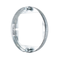 Bague de rallonge octogonale Arani ED-OEX-OBEX vue en angle montrant les vis de fixation et l'étiquette code-barres du produit