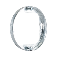 Vue arrière trois quarts de la bague de rallonge octogonale Arani ED-OEX-OBEX montrant les fentes de fixation en trou de serrure