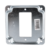 Couvercle carré 4 po pour travail apparent Arani ED-SBC-8362, surélevé de 1/2 po, avec une ouverture pour dispositif DDFT ou de 