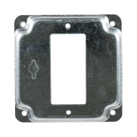 Vue arrière du couvercle carré surélevé 4 po Arani ED-SBC-8362 montrant le corps en retrait et les trous de fixation aux coins