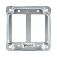 Couvercle carré 4 po pour travail apparent Arani ED-SBC-8369 avec deux ouvertures pour dispositifs DDFT ou de style decora et le