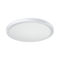 Plafonnier DEL en surface rond Arani CL12 de 12 po blanc, vue avant du diffuseur