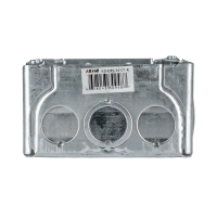 Arani 53171-K rallonge de boîte carrée, 2-1/8 po, débouchures, vue de profil avec étiquette code-barres
