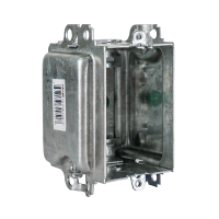 Arani 3104-LH boîte bombée groupable, 2-1/2 po, 16 po cu, sans oreilles, vue trois quarts arrière avec étiquette code-barres