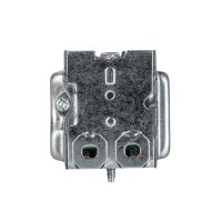 Arani 3104-LH boîte bombée groupable, 2-1/2 po, 16 po cu, sans oreilles, vue du dessous avec deux ouvertures de serre-câbles