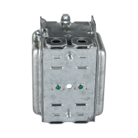 Arani 3104-LH boîte bombée groupable, 2-1/2 po, 16 po cu, sans oreilles, vue arrière : panneau arrière avec ouvertures
