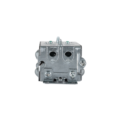 Arani 1100-L boîte d'appareils groupable, 1-1/2 po, NMD90, oreilles, vue de profil avec deux débouchures octogonales d'extrémité
