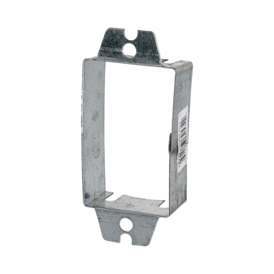 Arani SBEX device box extension ring, 7/8 in deep, three-quarter view with mounting ears at top and bottom