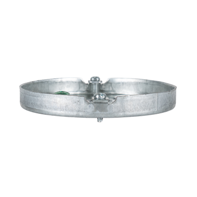 Arani 56111 boîte de plafond ronde pancake, 1/2 po, débouchures, vue de profil avec faible profondeur vue de côté