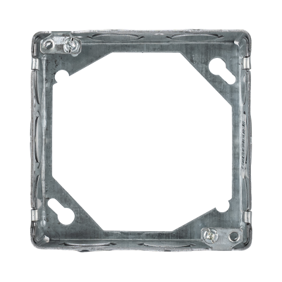 Arani 53151-K rallonge de boîte carrée, 1-1/2 po, débouchures, vue avant avec anneau creux sans paroi arrière