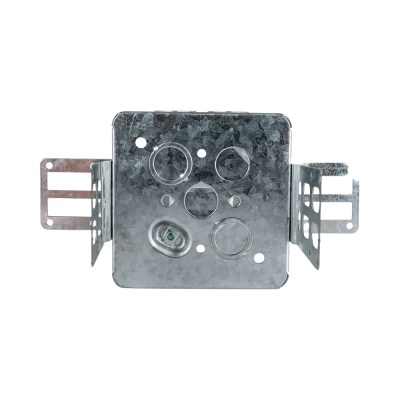 Arani 72171-KSSX boîte carrée 4-11/16 po, montant métallique, 2-1/8 po, vue arrière avec extérieur arrière plat